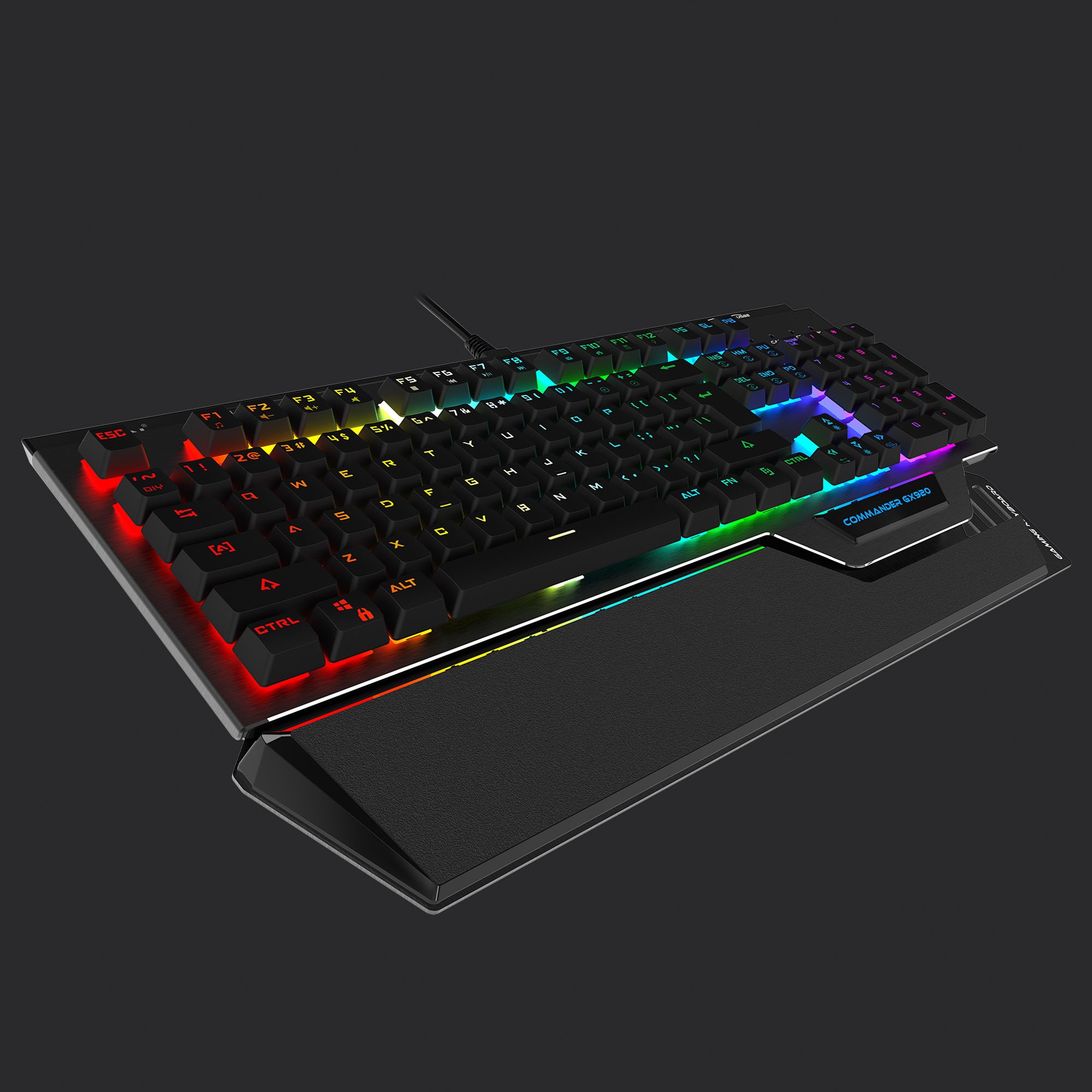 Aikun GX920 RGB Mechanical Gaming Keyboard,waterproof,two Multifunctional Keyboard 108 Keys Multimedia Keys Wired USB 2.0 Ce