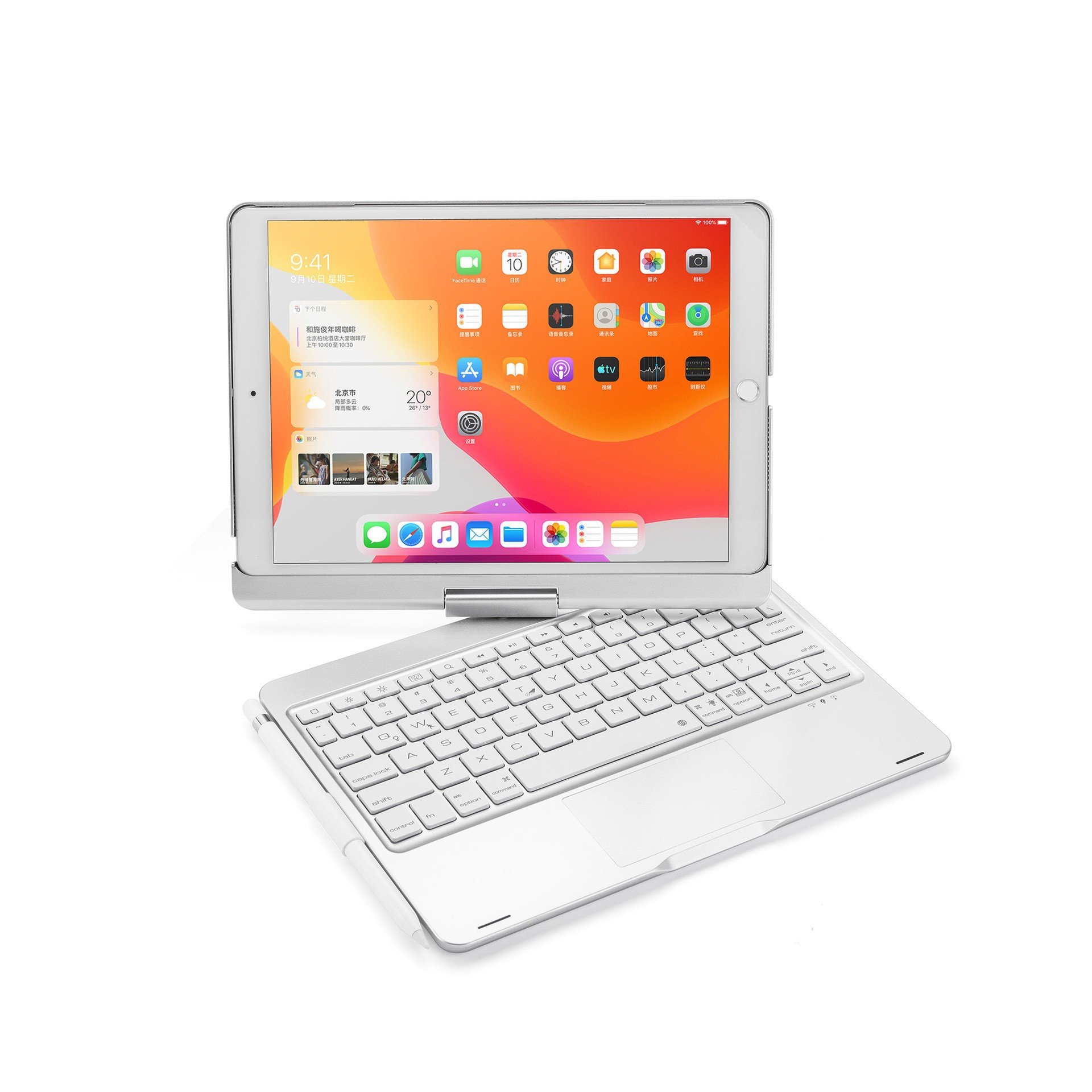 YJ 360 Rotation Wireless Backlit Keyboard Case For iPad PRO 9th 8th 7th 10.2 10.5 12.9 inch Air4 Air5 Pro 11inch Keyboard Cover