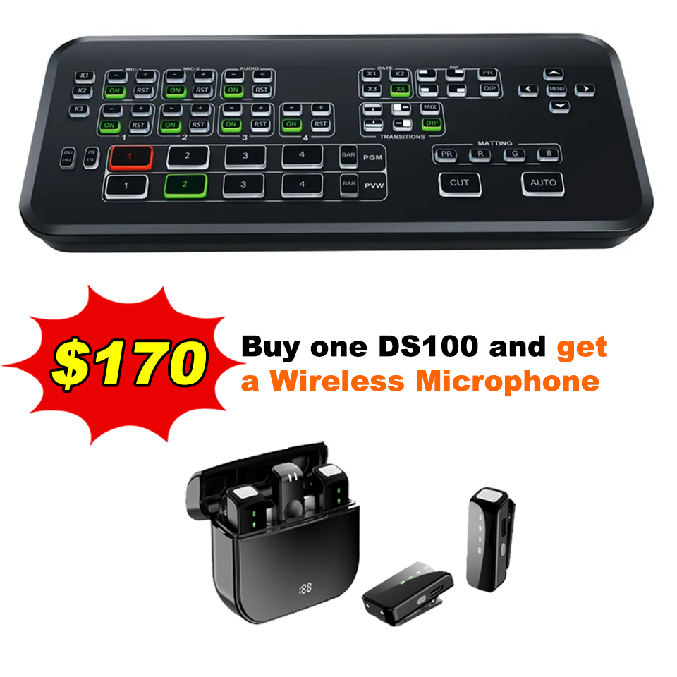 broadcast video streaming switcher video Vmix&OBS switcher live stream mixer video switcher for live and broadcast keyboard