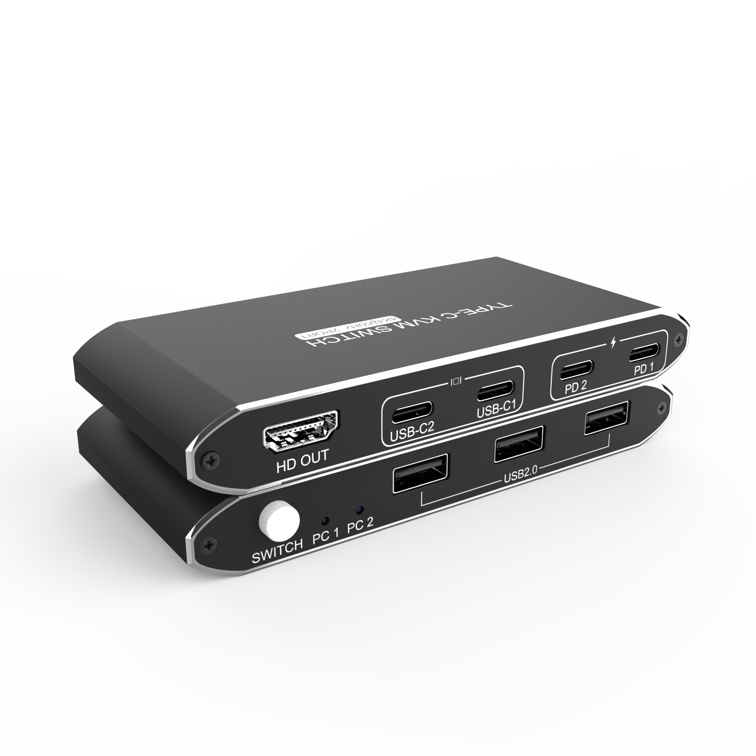 Type c Kvm Switch hdmi switch 2 in 1 out usb 2.0 Dual Monitor kvm switch 4k hdmi kvm switcher support 2 PC computer