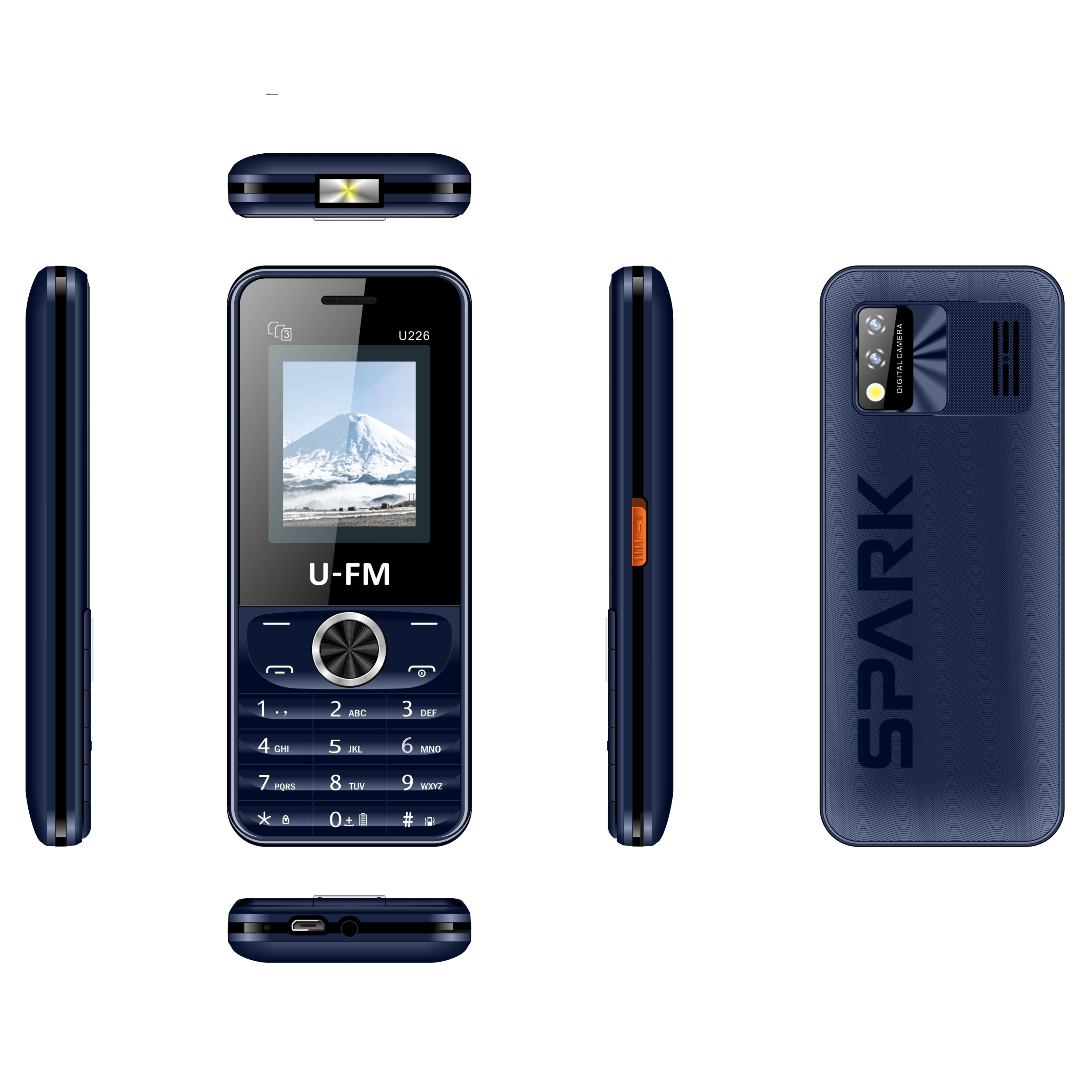 1.77 Inch Made In China 2G Key Phone 1800mah Low Cost Small Phone With Single Camera GSM Key Mobile Phone