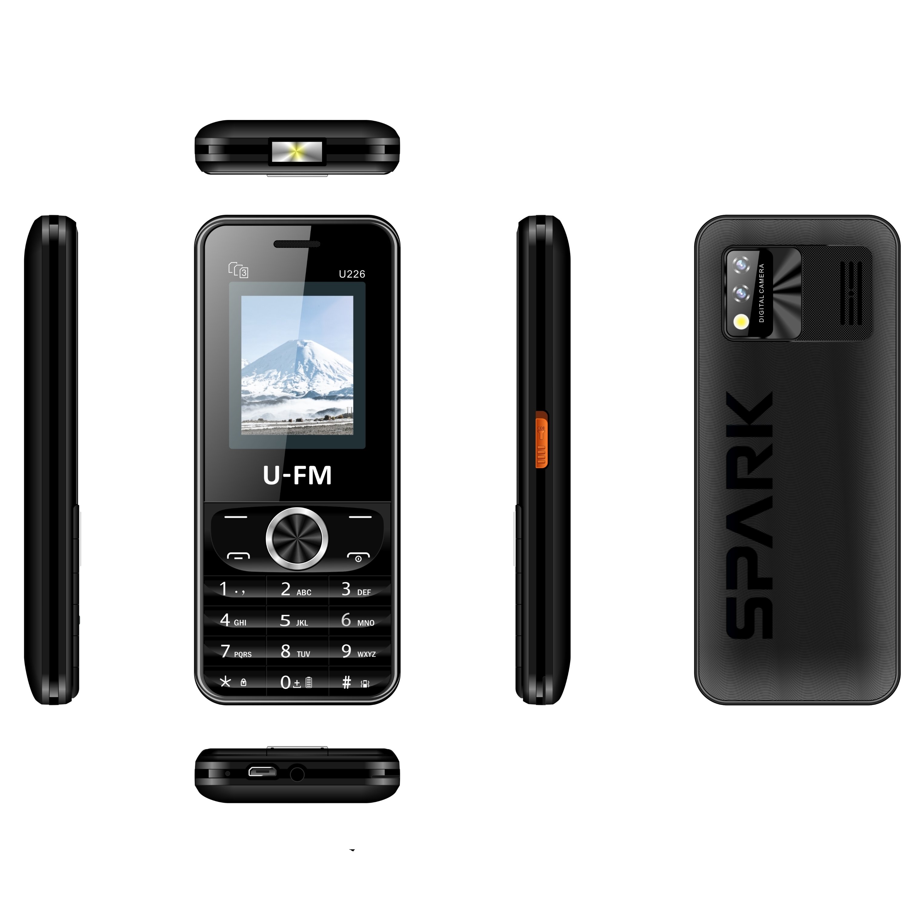 1.77 Inch Made In China 2G Key Phone 1800mah Low Cost Small Phone With Single Camera GSM Key Mobile Phone