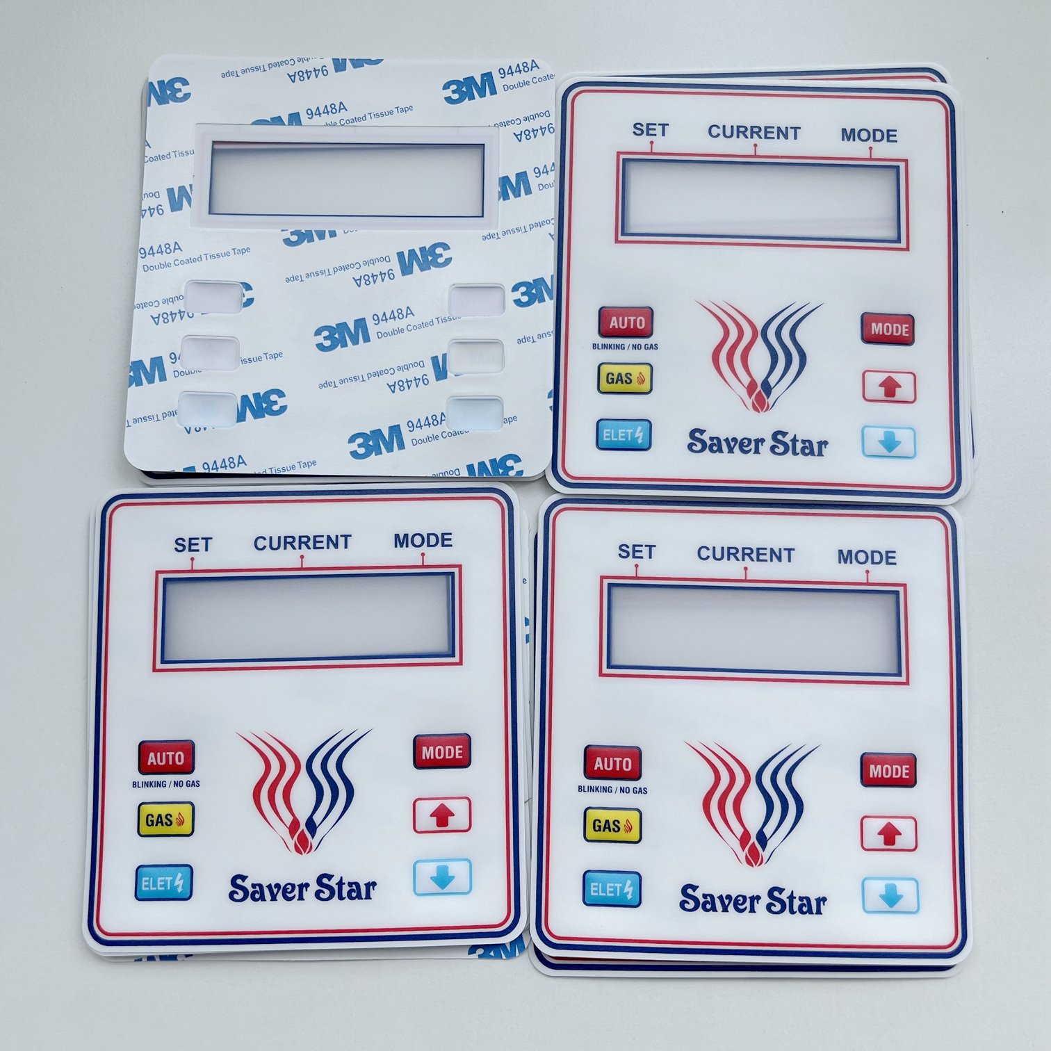 Printing Velvet Polycarbonate Film Label Control Front Panel Sticker Membrane Graphic Overlay Adhesive PC Graphic Overlay Label