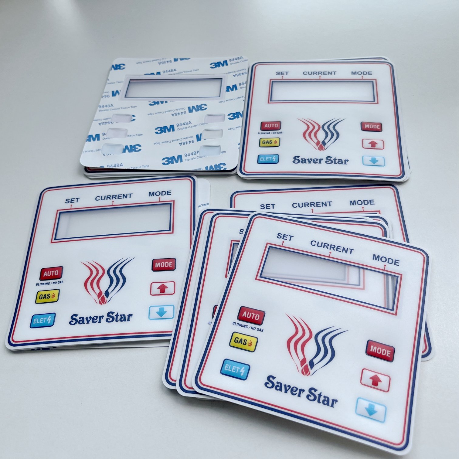 Printing Velvet Polycarbonate Film Label Control Front Panel Sticker Membrane Graphic Overlay Adhesive PC Graphic Overlay Label