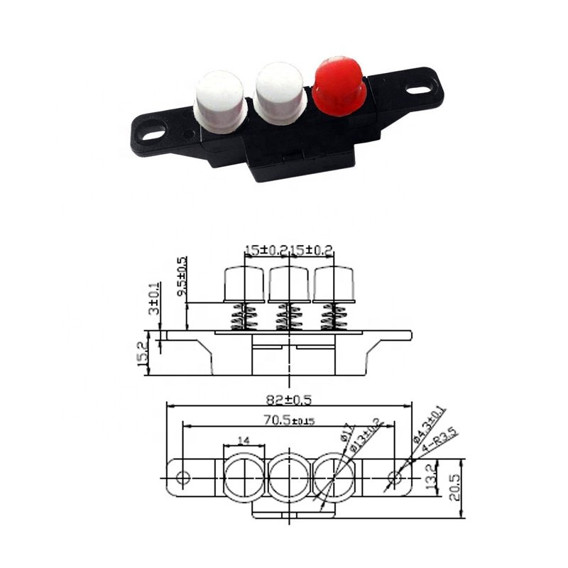 3 position 4 buttons piano Switches for table fan