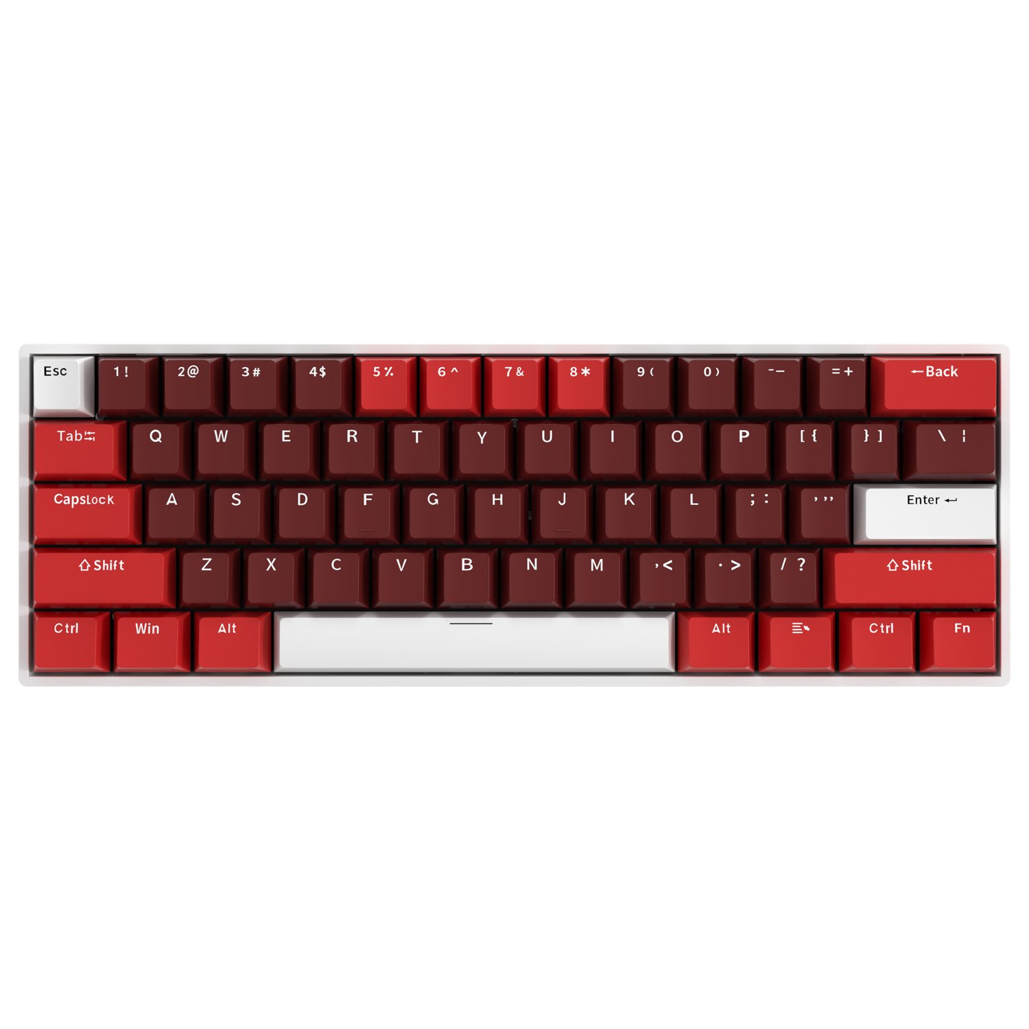 MATHEW TECH HW61 Mini Mechanical Keyboard Hot Swappable 60% Layout RGB Lighting Effect E-sports Game Keyboard