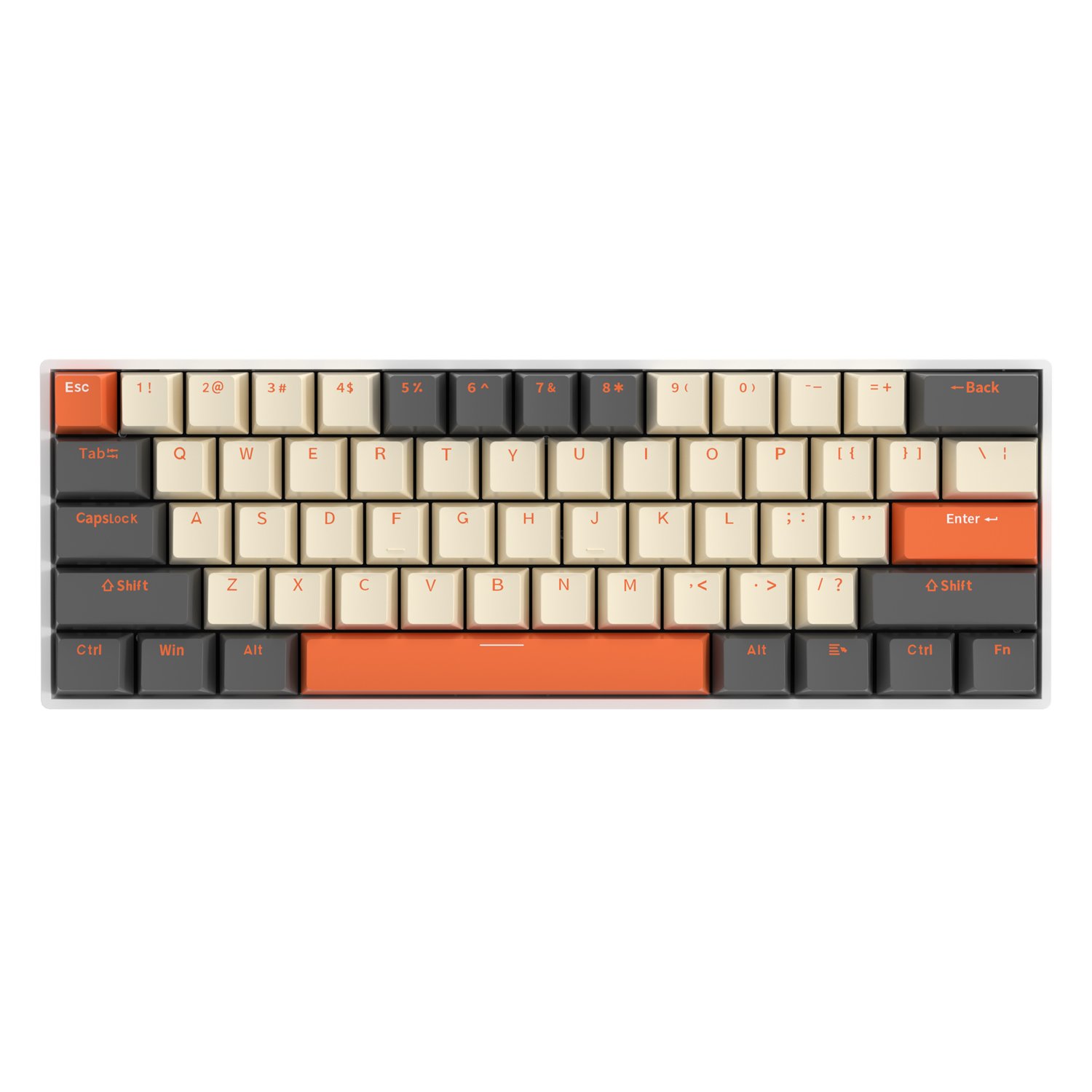MATHEW TECH HW61 Mini Mechanical Keyboard Hot Swappable 60% Layout RGB Lighting Effect E-sports Game Keyboard