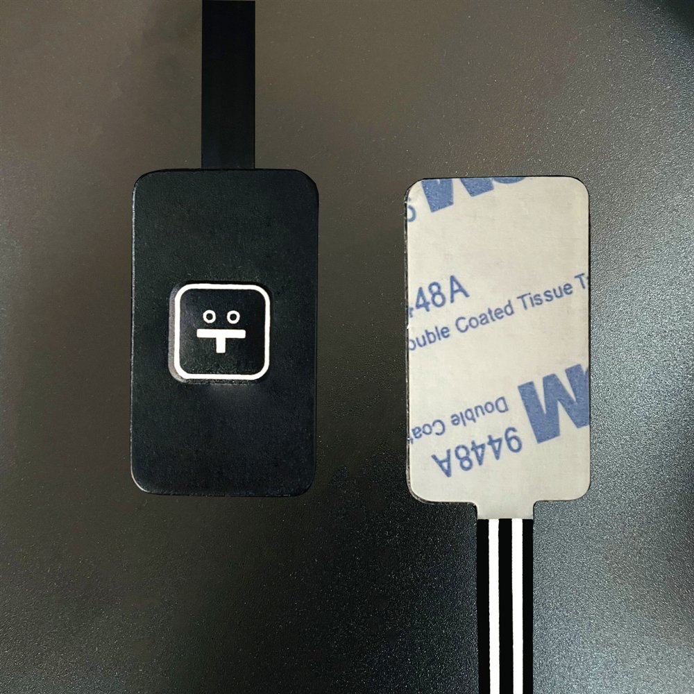 Custom Single Button Membrane Switch Flexible Circuit Single One Button Membrane Switch with ribbon cable