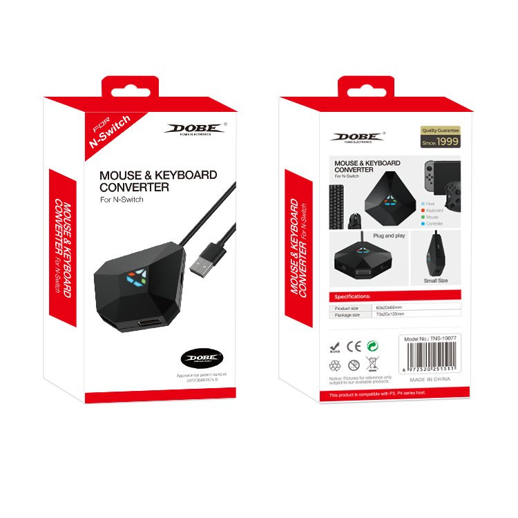 TNS-19077 Keyboard And Mouse Converter Adapter Compatible For Switch PS4 PS3 Xboxes One Xboxes 360