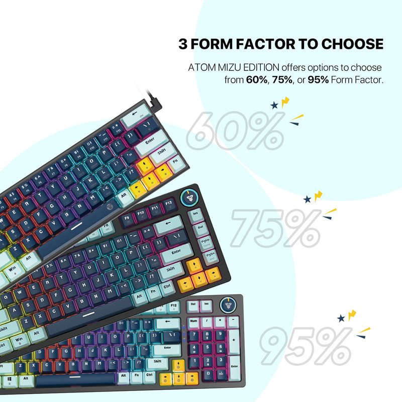 FANTECH MK875v2 Layout RGB Replaceaable switch Mechanical Keyboard