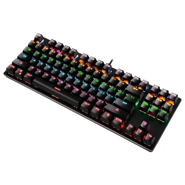 Factory K7 wired TKL 87 keys RGB laptop computer ergonomic keyboard gaming mechanical keyboard