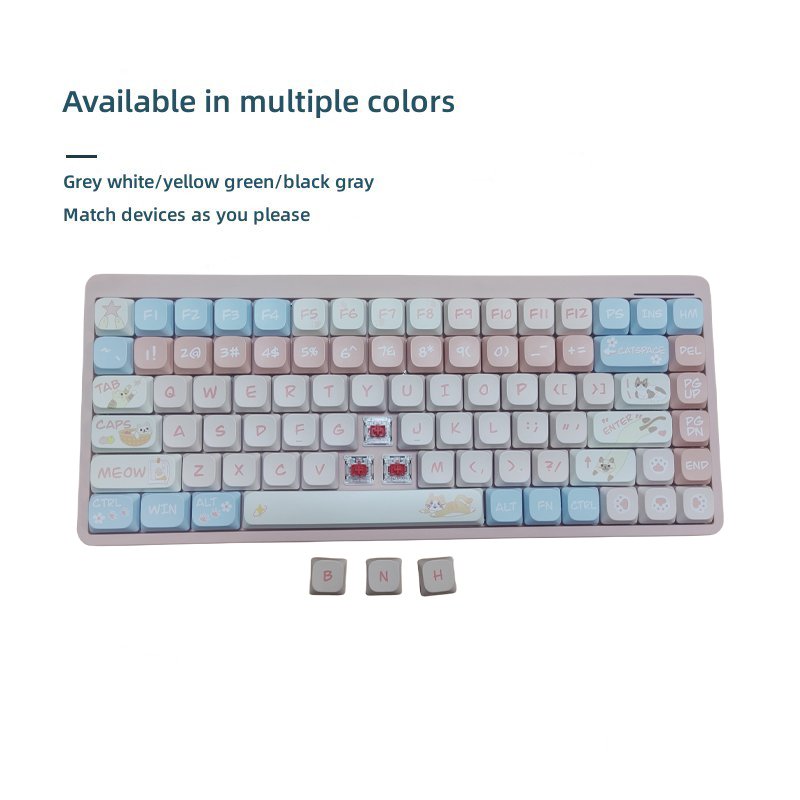 XK31B Plus 84 Keys Tri Mode BT 2.4G Wired Outemu Switch Utra Slim Thin Low Profile Mechanical Keyboard