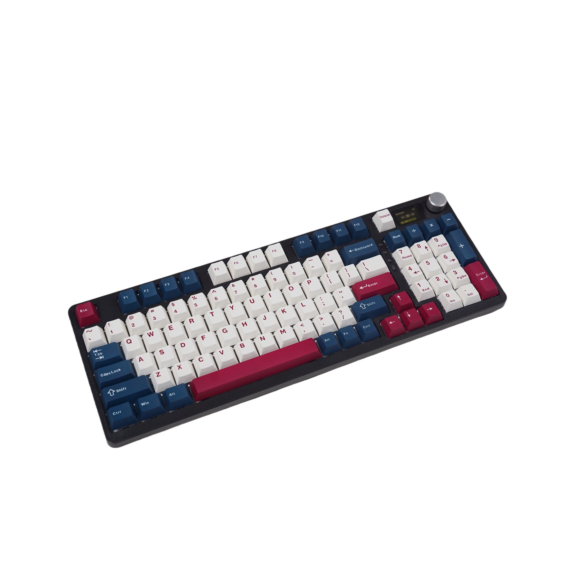 Mathew Tech KC98 Pro Three Mode Mechanical Wireless Keyboard 98% Layout RGB Wireless Hot Swappable Smart Display & Knob Software