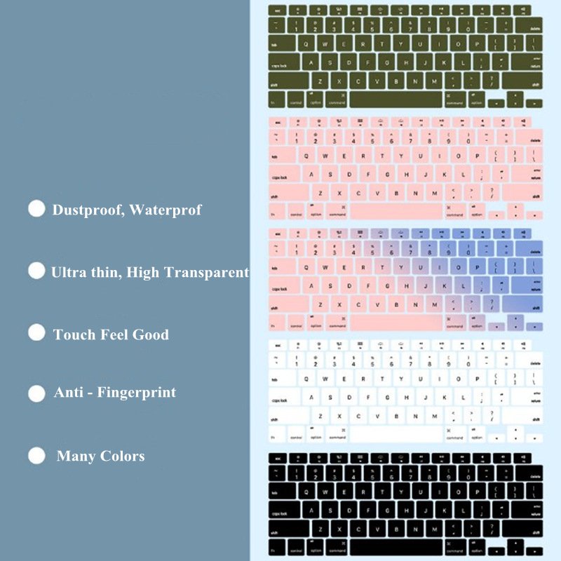 US Version Silicone Keyboard Skin Cover Protector For Macbook Air 13 A1369 A1466 Retina 13 A1502 A1425 15'' A1398 Pro15 A1286