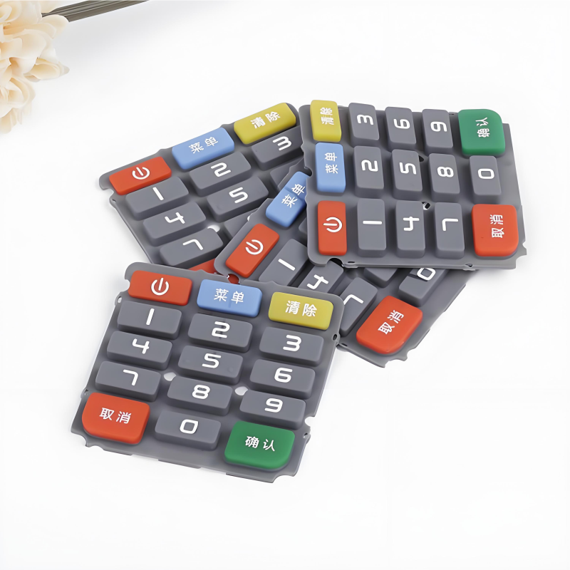 Customized High Quality Silicone Rubber Glow Printing Pill Conductive Switch Control Button Keypad