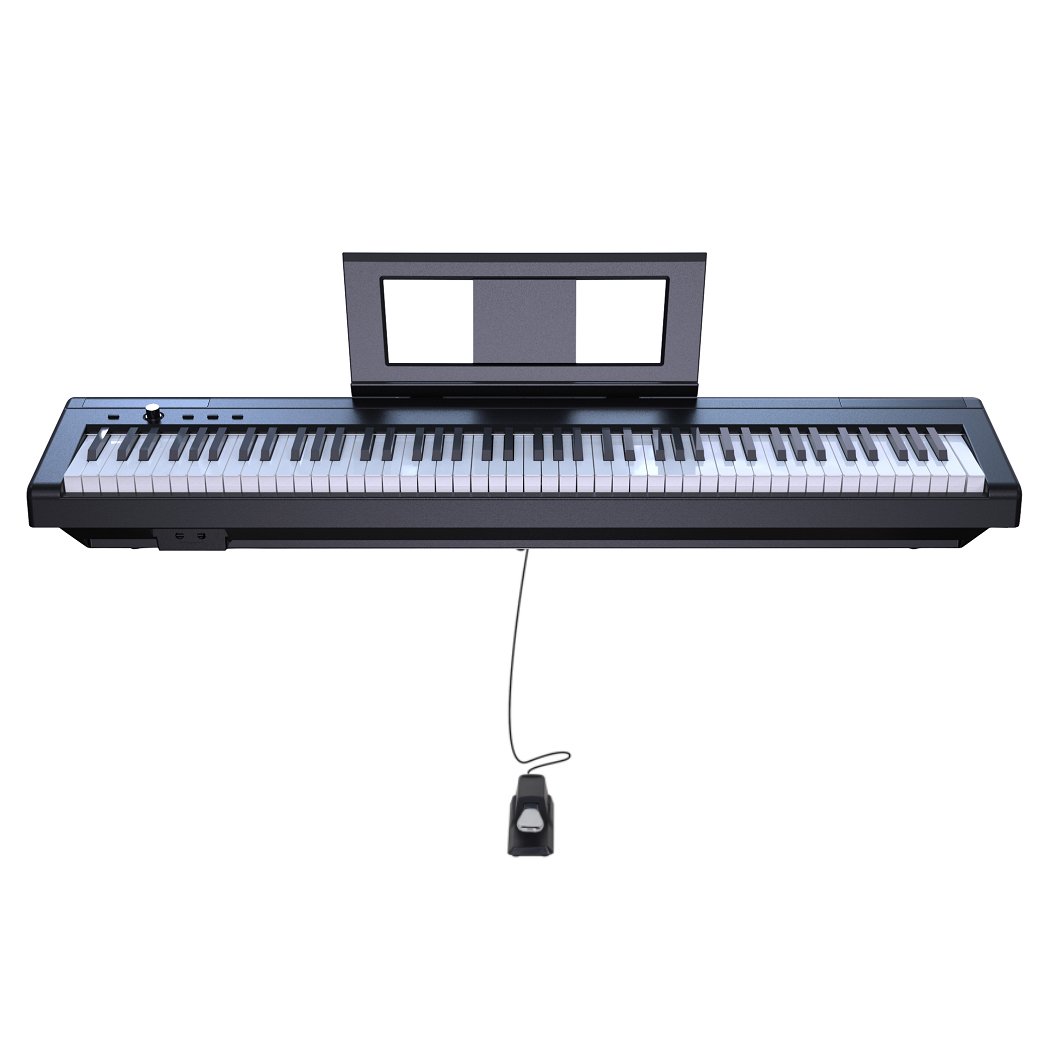88 Key Weighted Wooden Upright Digital Piano with Semi-open Cover