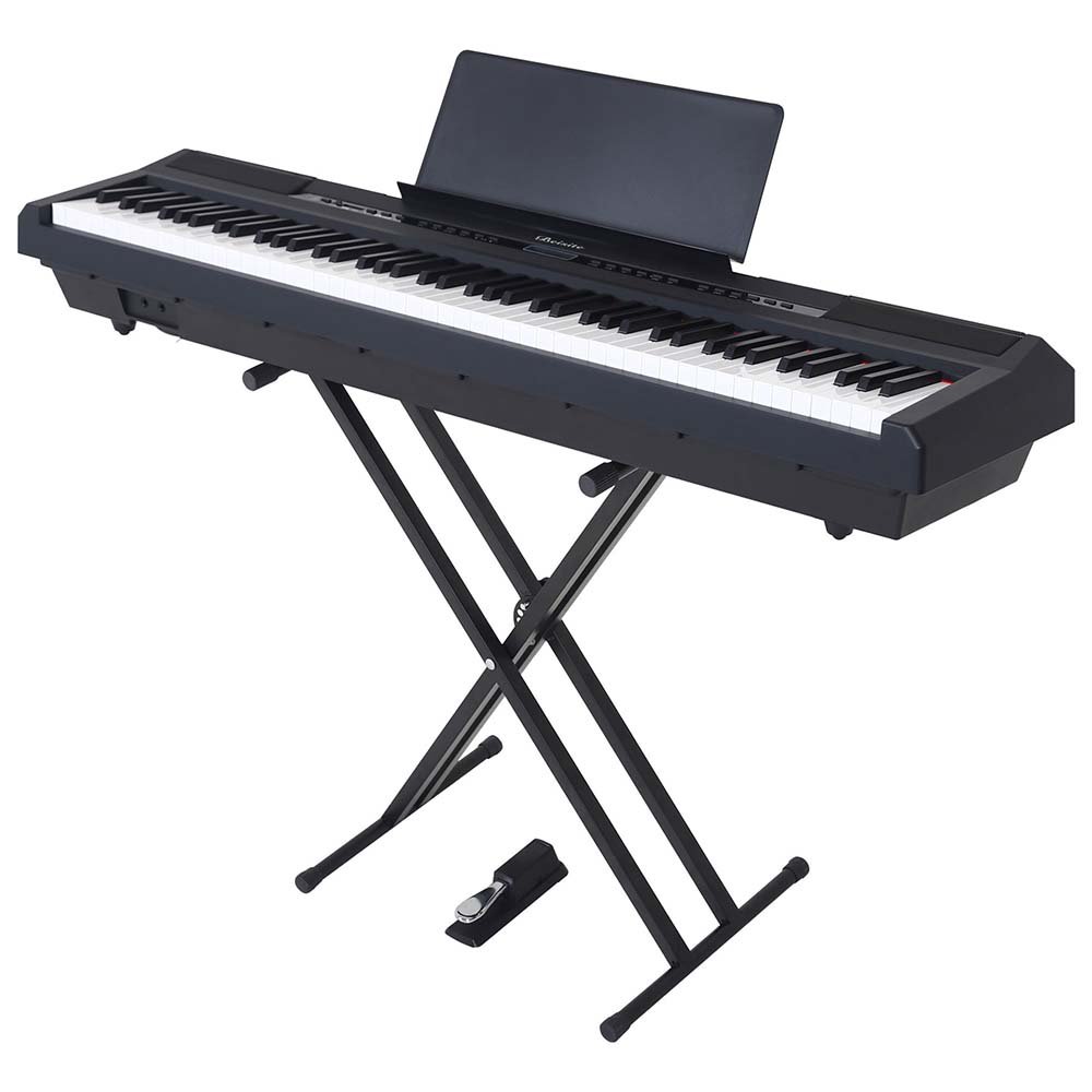 88 Key Weighted Wooden Upright Digital Piano with Semi-open Cover