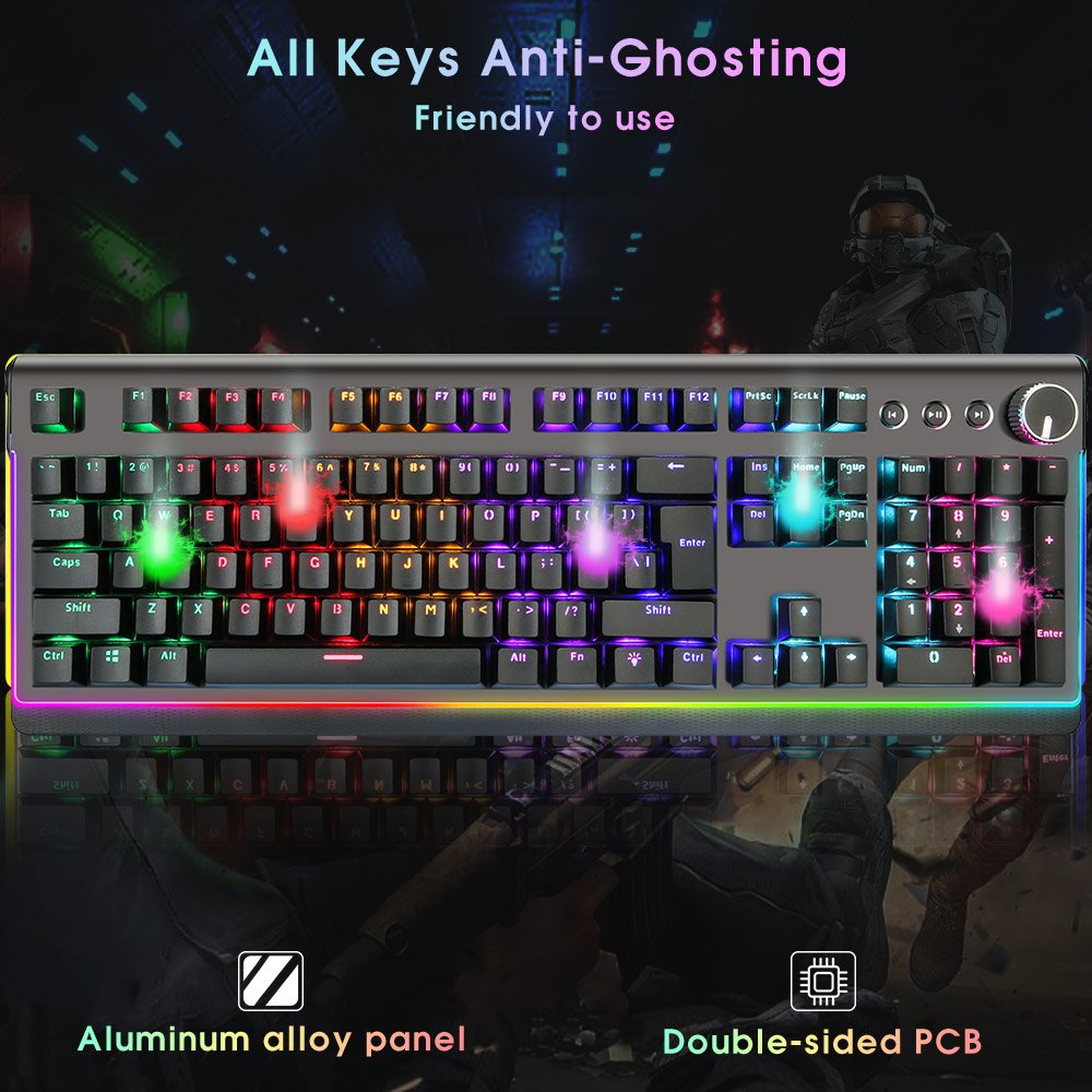 SAMA OEM Gamer Teclado Clavier Gaming Mechanical Keyboard Multimedia Full Anti-Ghosting Wired Computer Keyboard