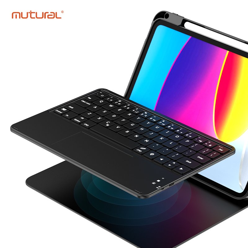 Tablet Case Leather Rechargeable Pen Slot Wireless Touch Keyboard Tablet Cover tooth for iPad Pro 2022