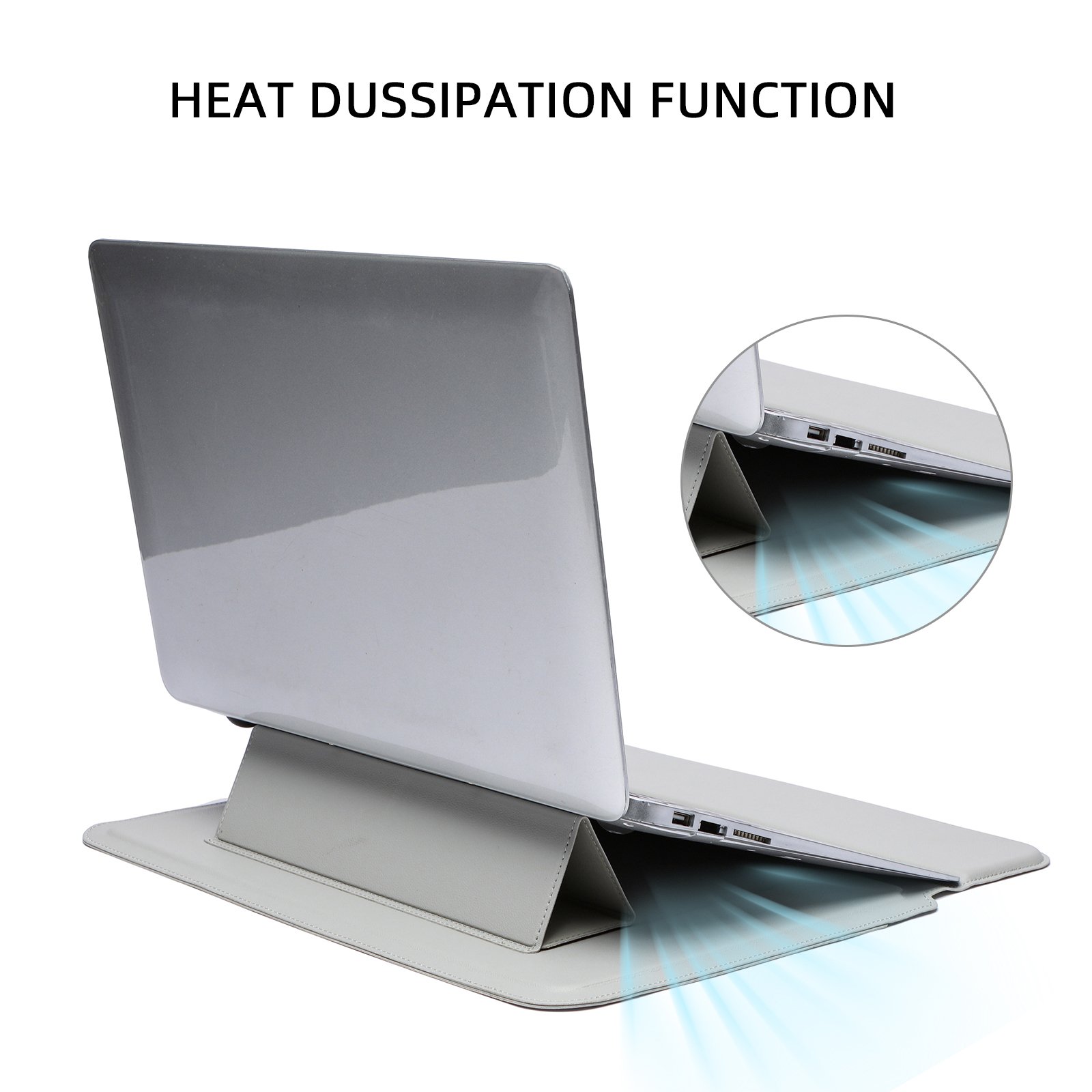 3 in 1 Multifunction Leather Laptop Stand Outdoor Office Tote Handbag with Covers Practical Portable Covers Bag