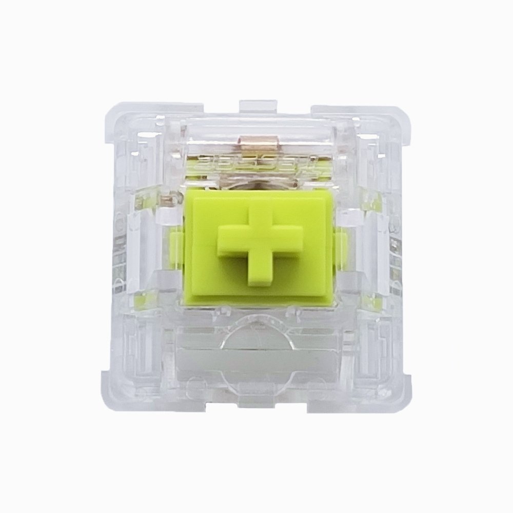 Tecsee Supplier PC Top PC Bottom POM Metal Stem Keyboard Switch Tactile Crystal Lemon Switches