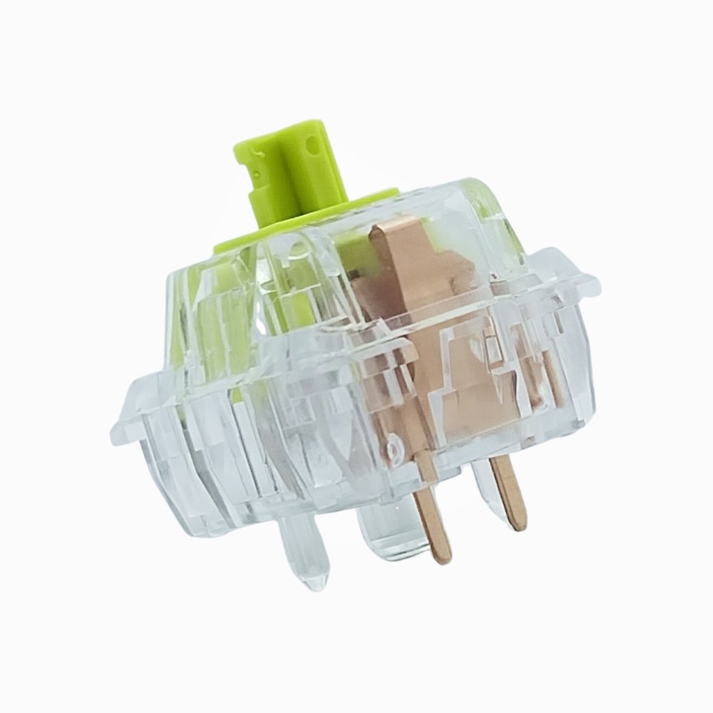 Tecsee Supplier PC Top PC Bottom POM Metal Stem Keyboard Switch Tactile Crystal Lemon Switches