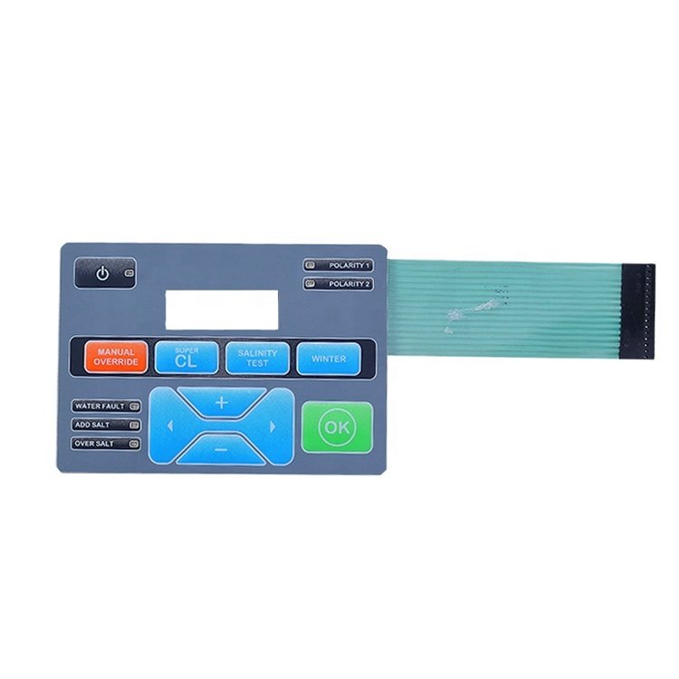 glossy finish metal dome membrane switch LED membrane keypad