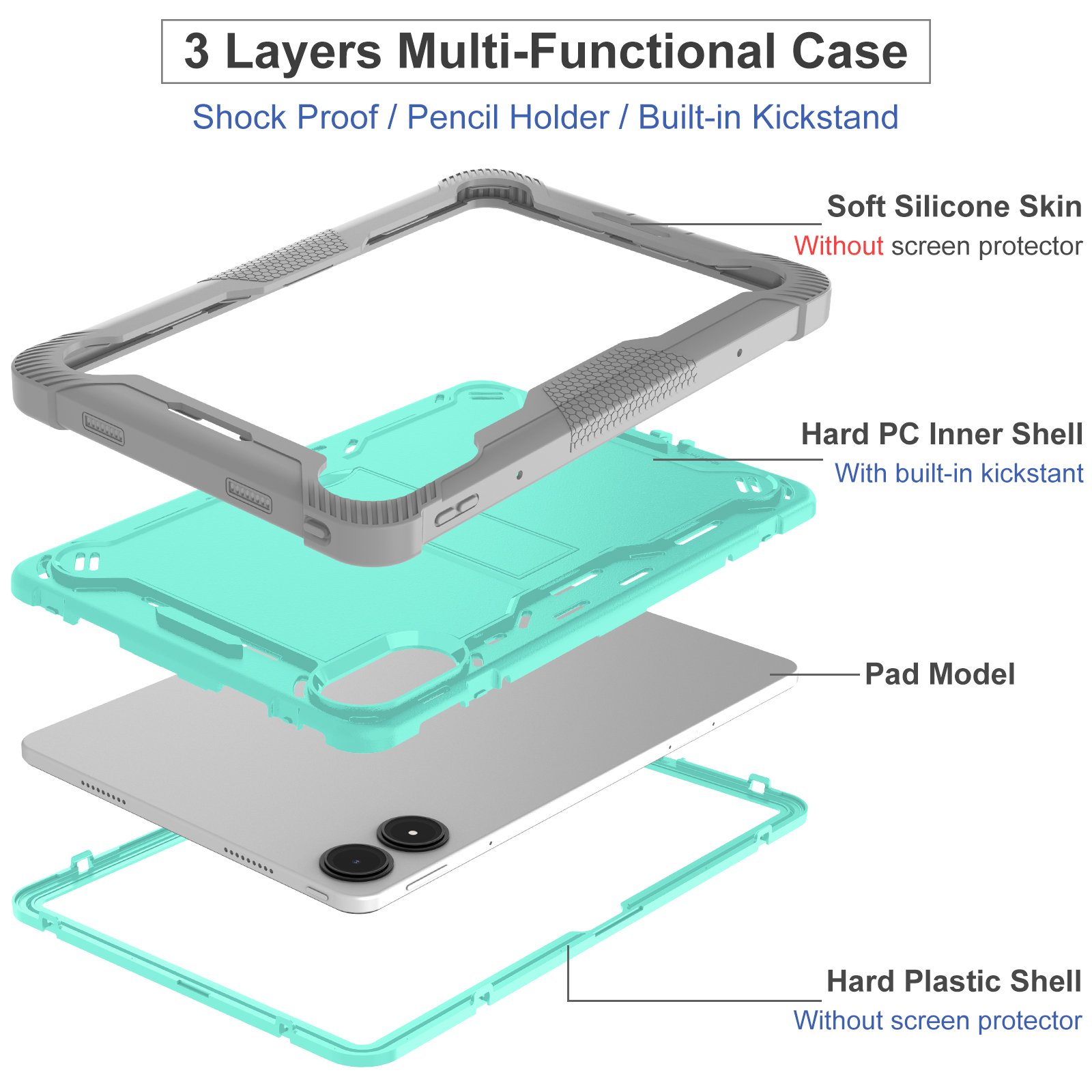 For Redmi pad pro 12.1 New Generation Tablet Protective Case With Pen Slot Tablet Case Red Tablet Case With Stand