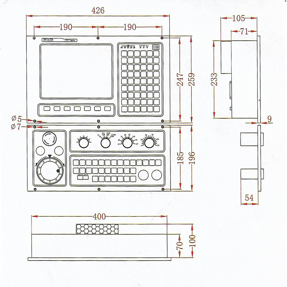 High Quality 4 Axis Controller for CNC Milling Machine Mini VMC Control Board PLC Programming USB Panel