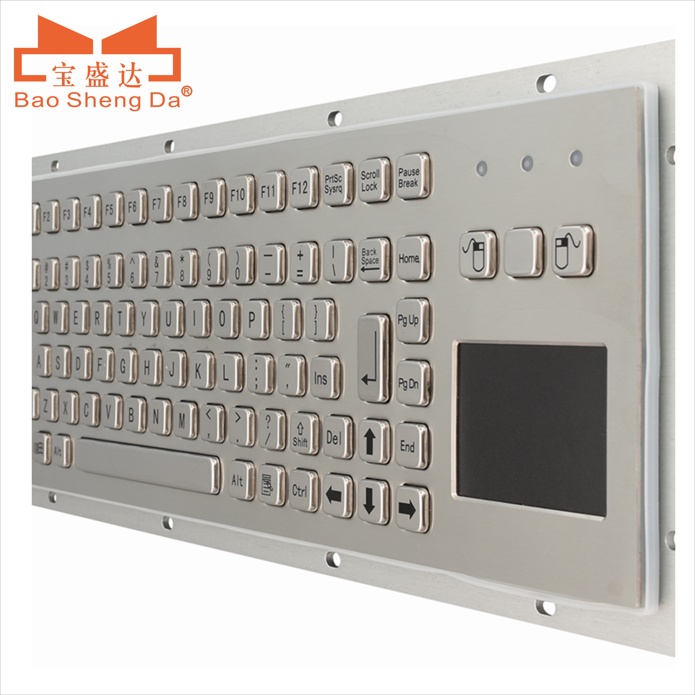 Factory Price, High-Quality, Explosion-Proof Gold-Plated Metal Dome Touch Keyboard