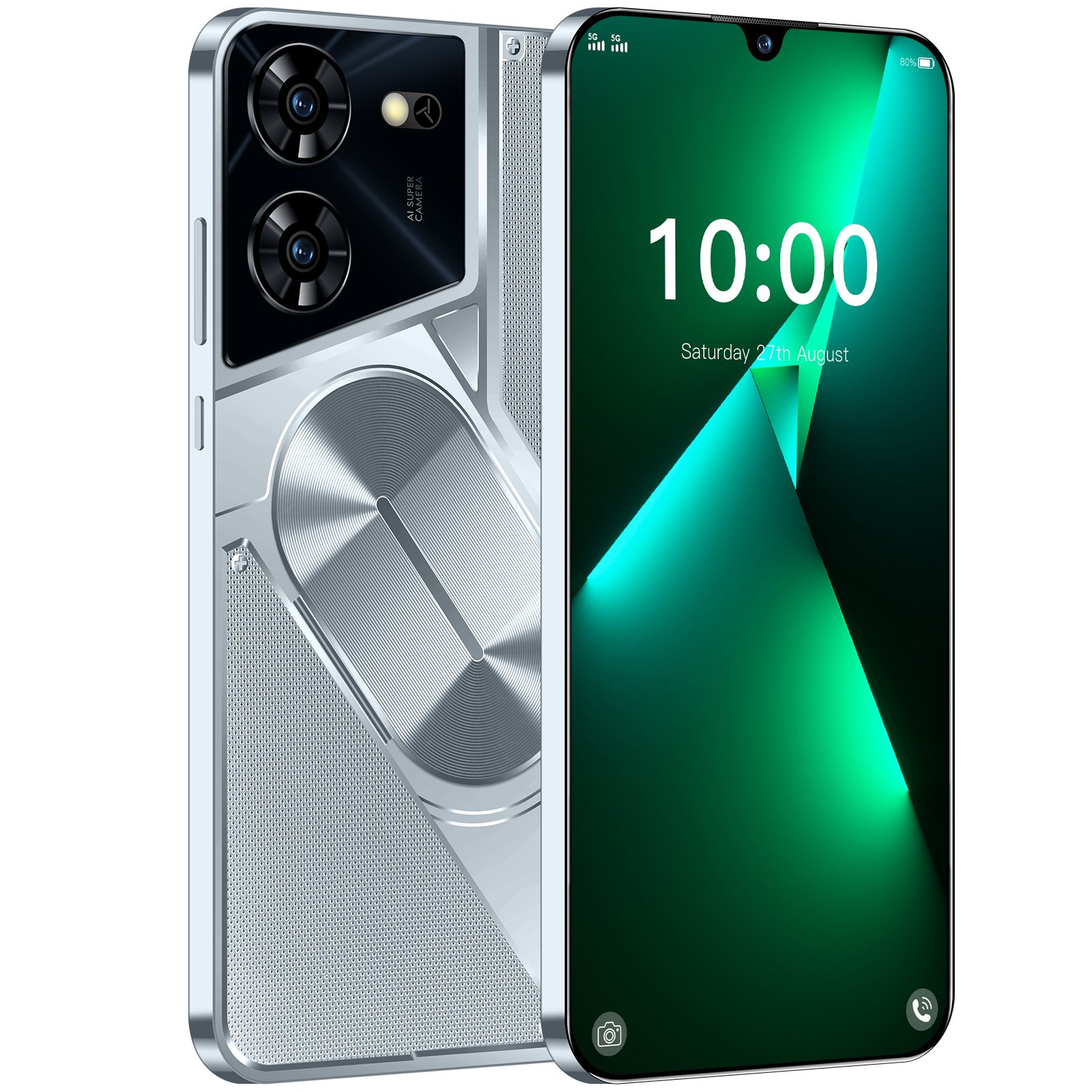 HSDF Pova 5 Pro 16GB+1TB phones 5G Android 13 7.3 inch HD Screen Deca Cores wholesale android phone