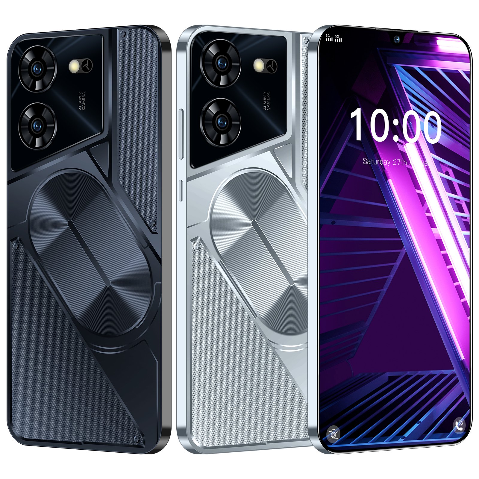 HSDF Pova 5 Pro 16GB+1TB phones 5G Android 13 7.3 inch HD Screen Deca Cores wholesale android phone