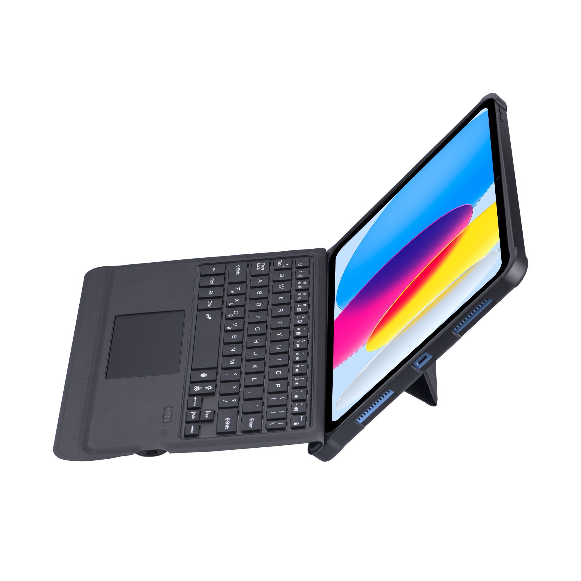 Tablet Case TPU Leather Rechargeable Pen Slot Wireless Touch Keyboard Tablet Cover for iPad 10 2022 10.9