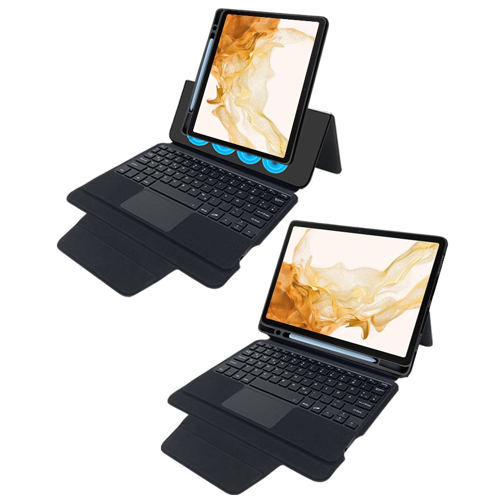Flexible Soft Shell design One-Piece Magnetic with pencil holder keyboard case for Samsung Galaxy Tab S8