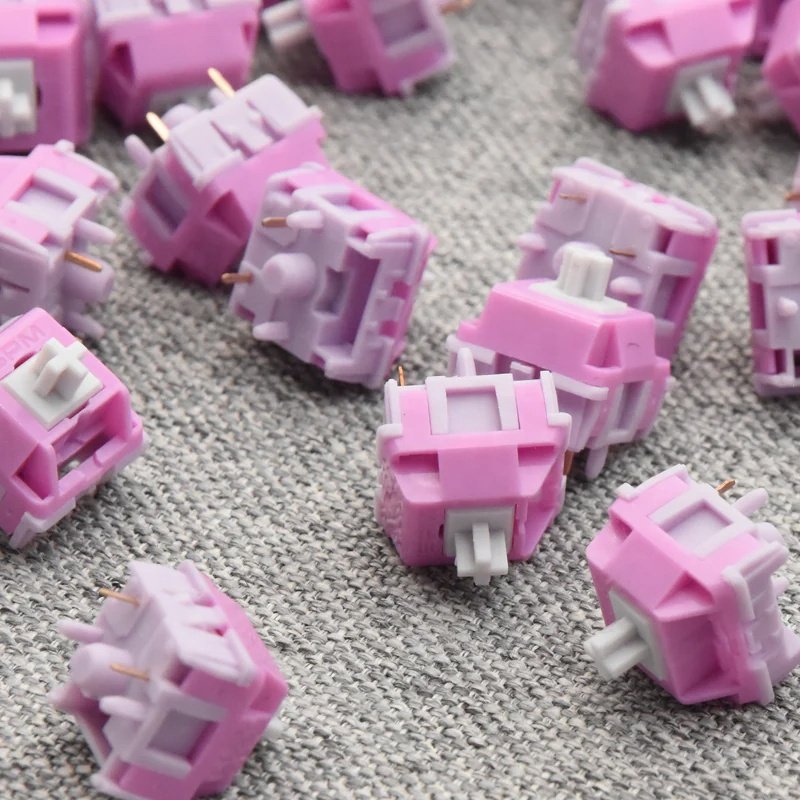 HMX Hibiscus Linear Keyboard Switches Factory Lubed Edition Pressure Mechanical Keyboard Linear Axis Sound Optimization Axis