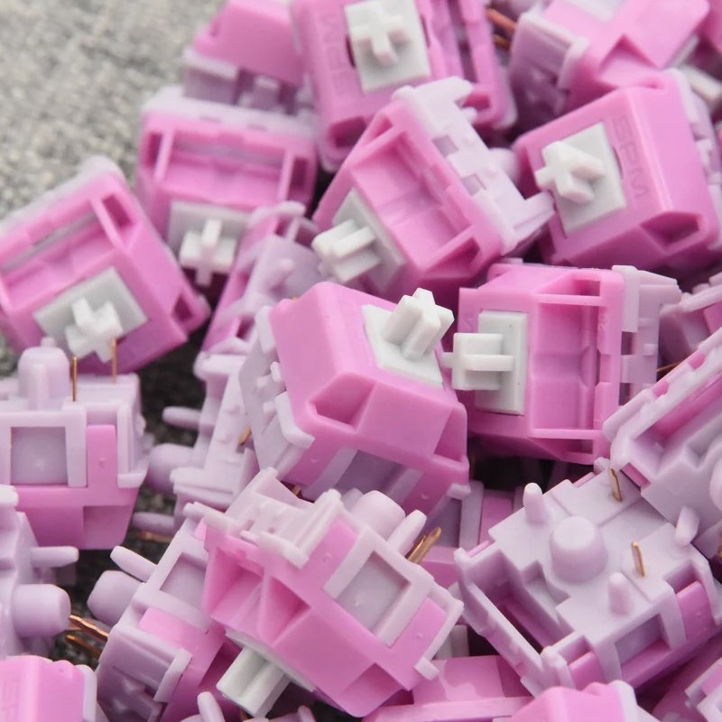 HMX Hibiscus Linear Keyboard Switches Factory Lubed Edition Pressure Mechanical Keyboard Linear Axis Sound Optimization Axis