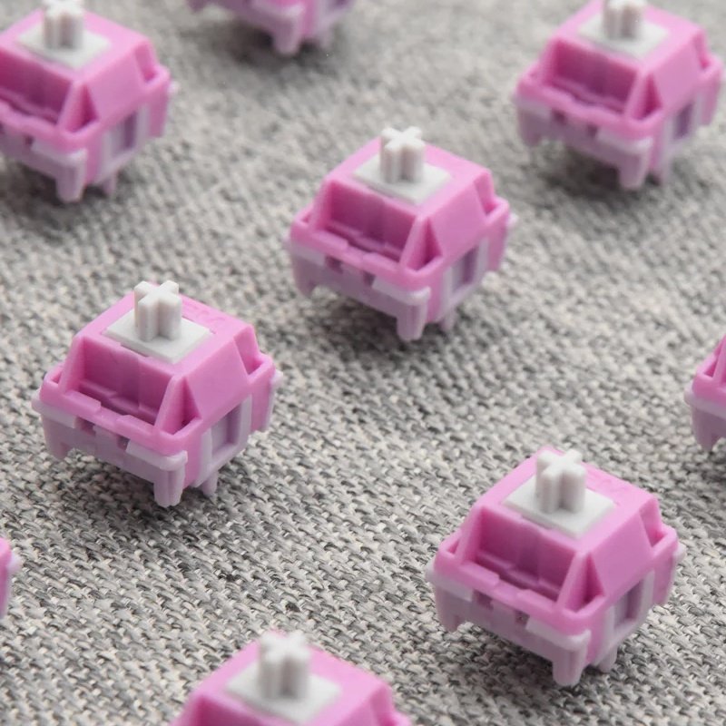 HMX Hibiscus Linear Keyboard Switches Factory Lubed Edition Pressure Mechanical Keyboard Linear Axis Sound Optimization Axis