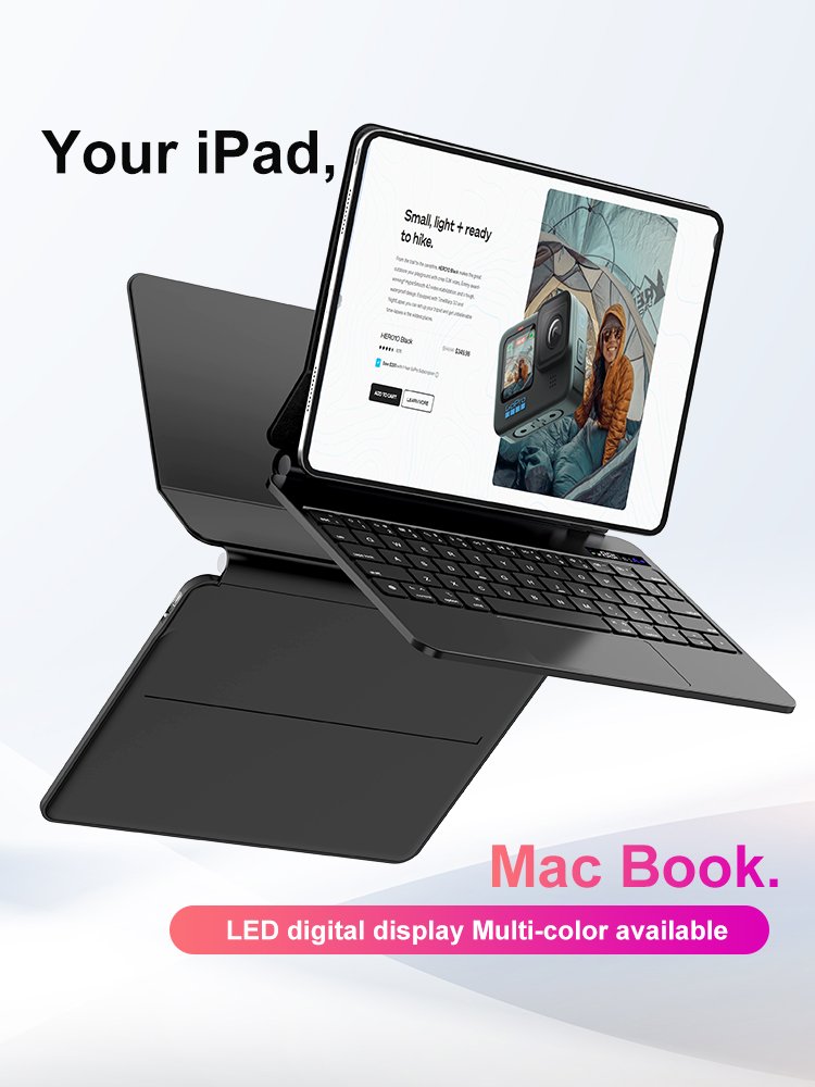 wireless keyboard case for iPad air4/5/6 iPad pro 11inch with touchpad and backlit 2024 Factory Tablet case For iPad cover