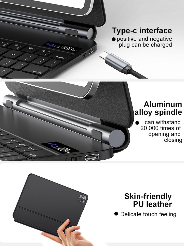 wireless keyboard case for iPad air4/5/6 iPad pro 11inch with touchpad and backlit 2024 Factory Tablet case For iPad cover