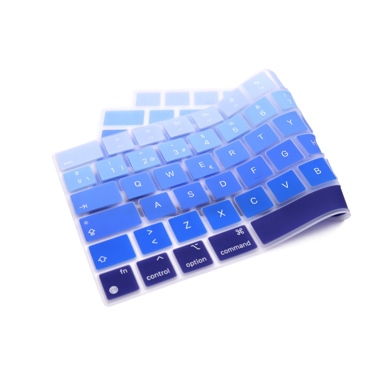 EU Spanish Version Gradient Color Silicone Laptop Keyboard Cover for Macbook Pro 16 A2485(2021) Pro 14 2021(A2442)