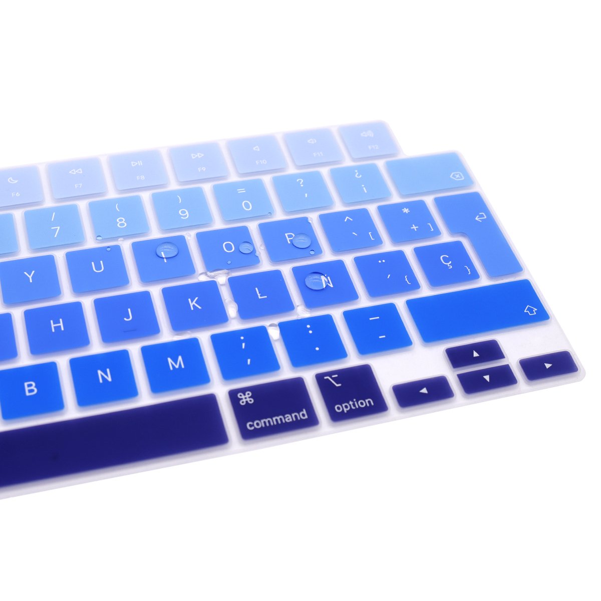EU Spanish Version Gradient Color Silicone Laptop Keyboard Cover for Macbook Pro 16 A2485(2021) Pro 14 2021(A2442)