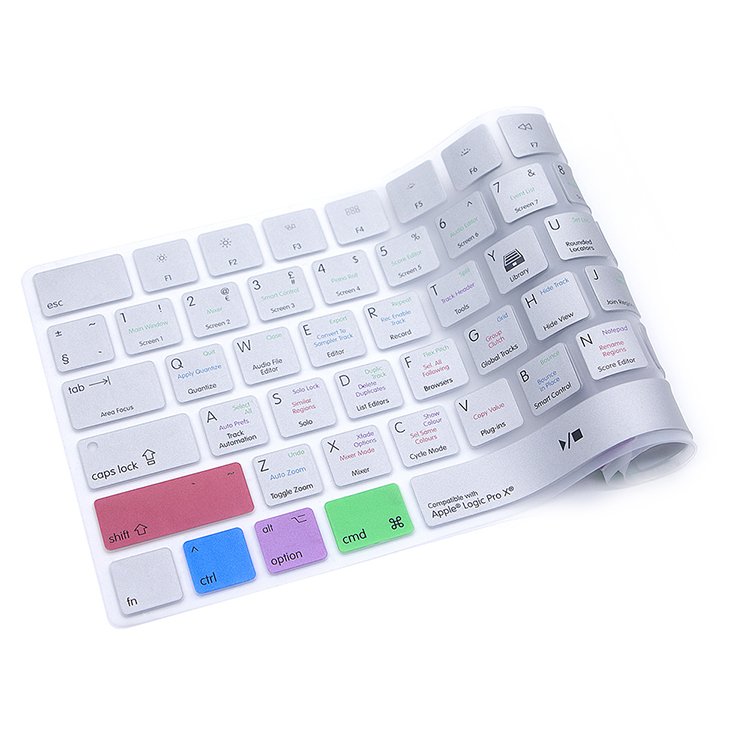 Multilingual Silicone Logic Pro Shortcuts Keyboard Cover Skin for Macbook