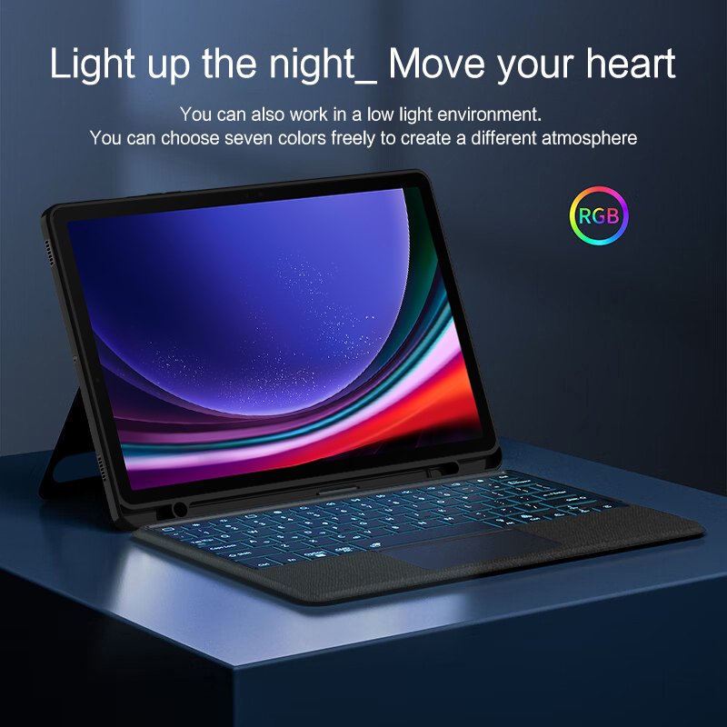 Trifold Flip Case Silicone Ultra Slim Tablet Covers For Samsung Galaxy Tab S9 Plus S9 Ultra 2023 S7 FE S6 Lite S8 Plus