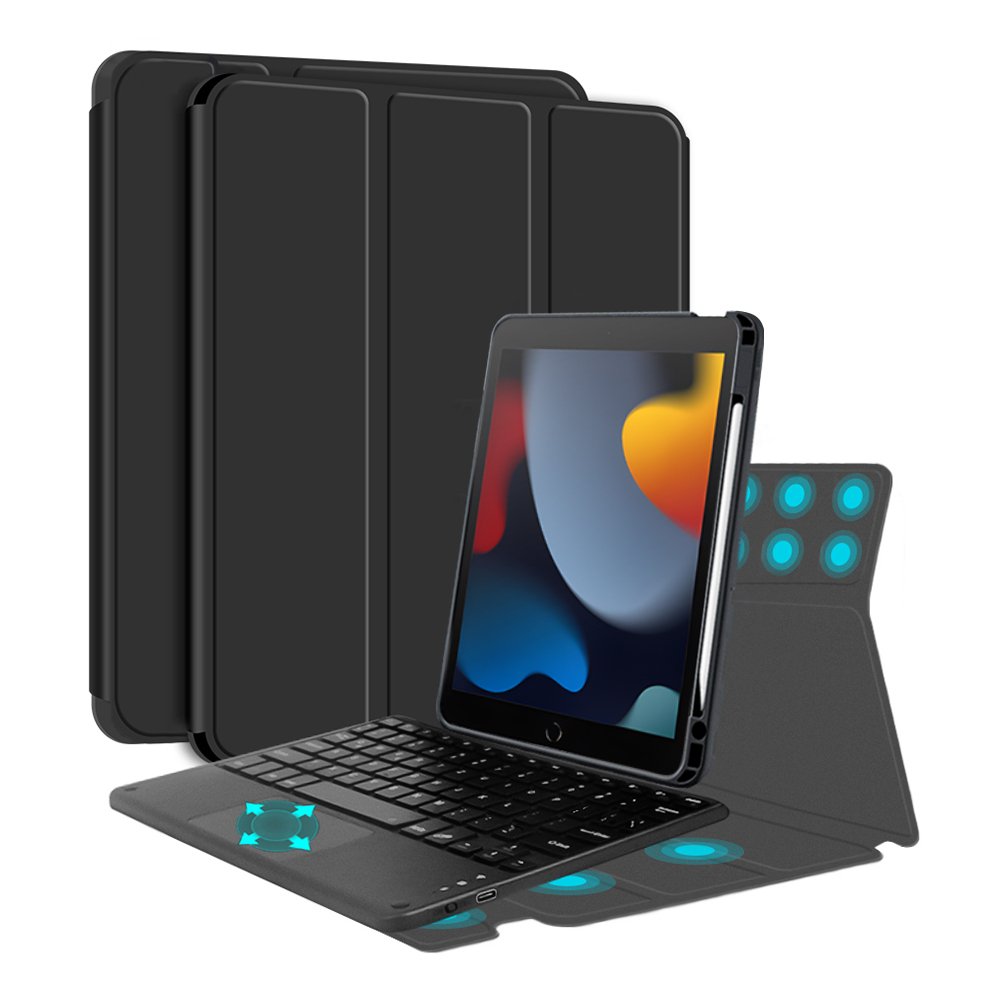 Magnetic Attached Keyboard case Detachable with Touchpad for ipad 10.2