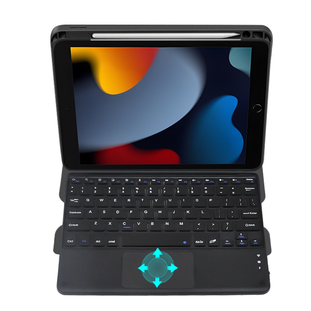 Magnetic Attached Keyboard case Detachable with Touchpad for ipad 10.2