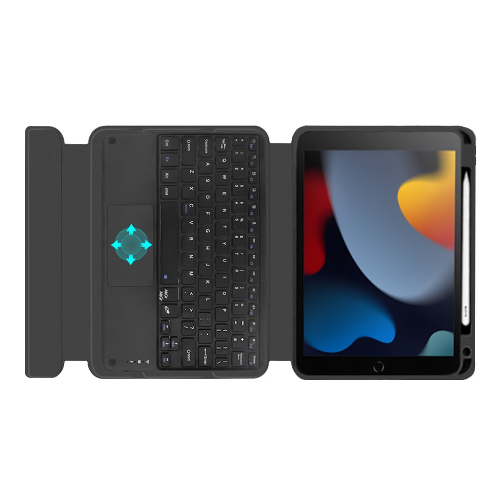 Magnetic Attached Keyboard case Detachable with Touchpad for ipad 10.2