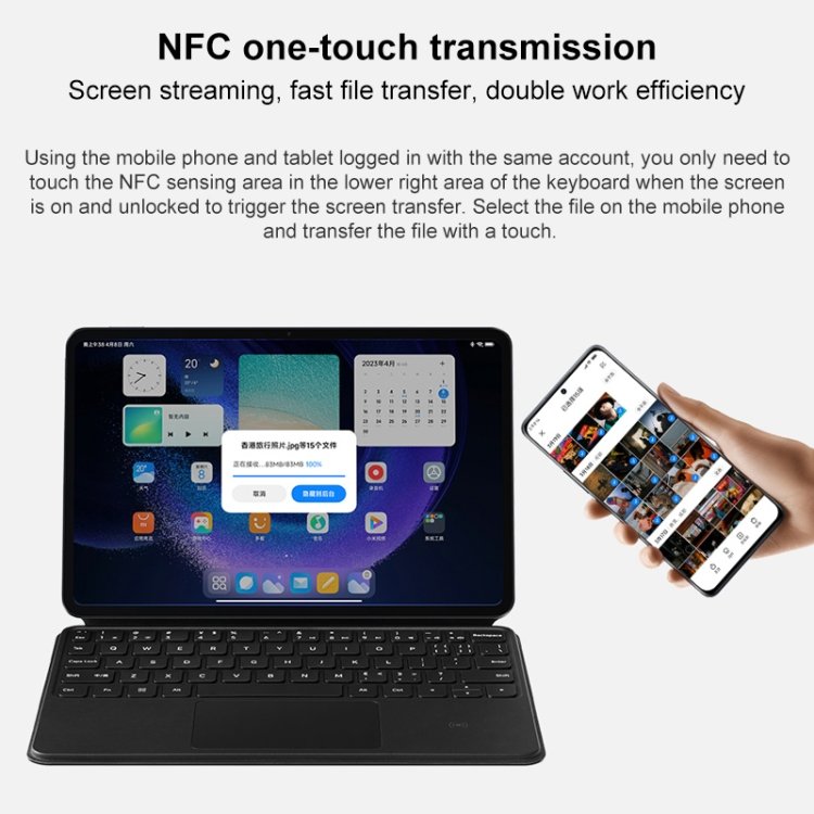 Original xiaomi pad 6 keyboard Intelligent PU xiaomi pad 6 pro magnetic touchpad keyboard with Touch Pad