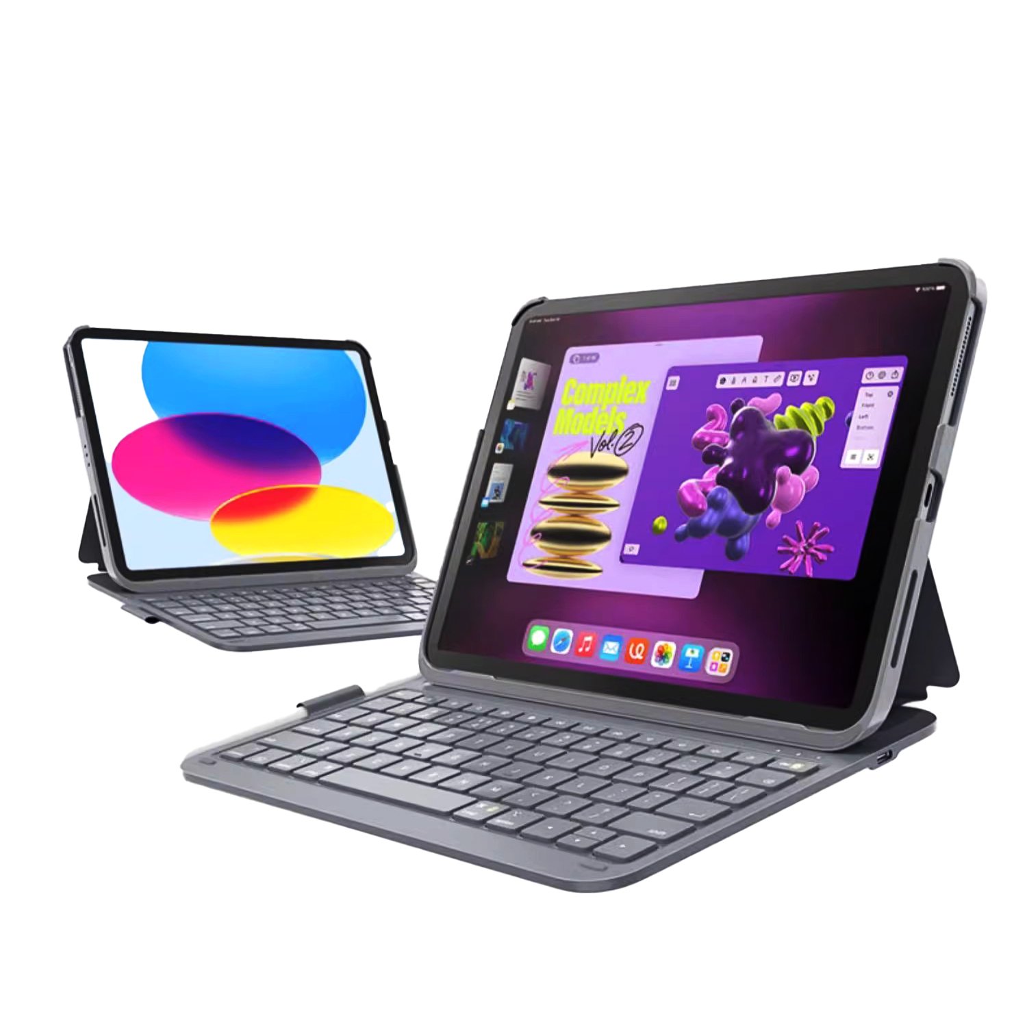 Keyboard Cover Custom Tablet Keyboard Case Wireless BT Smart Trackpad for iPad Pro 11 Air 10.9 inch 10th Gen