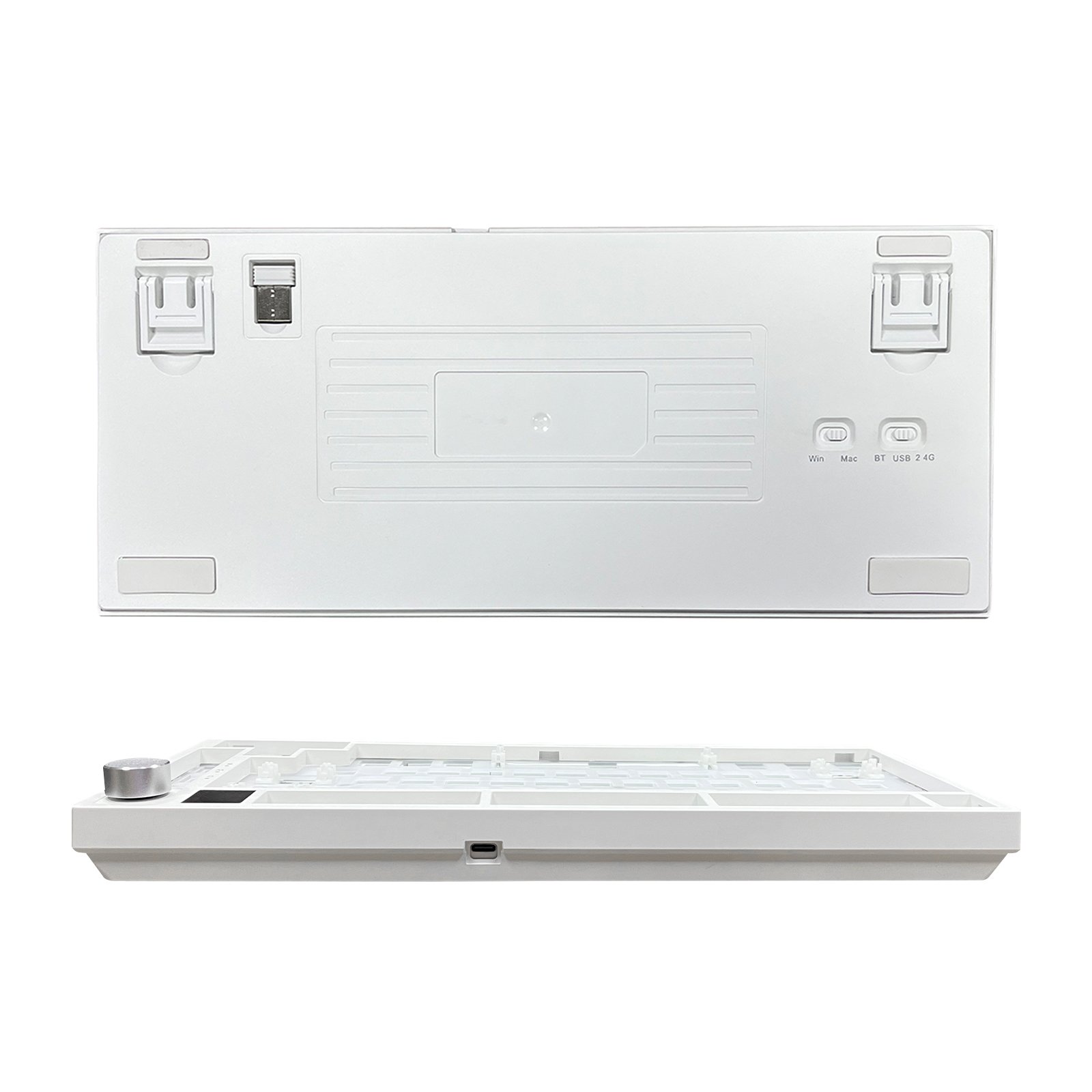 Gaming Keyboard Custom 81 Keys Keyboard Case, RGB Illuminated Thermal Inserts Custom Key Shafts, Keycaps