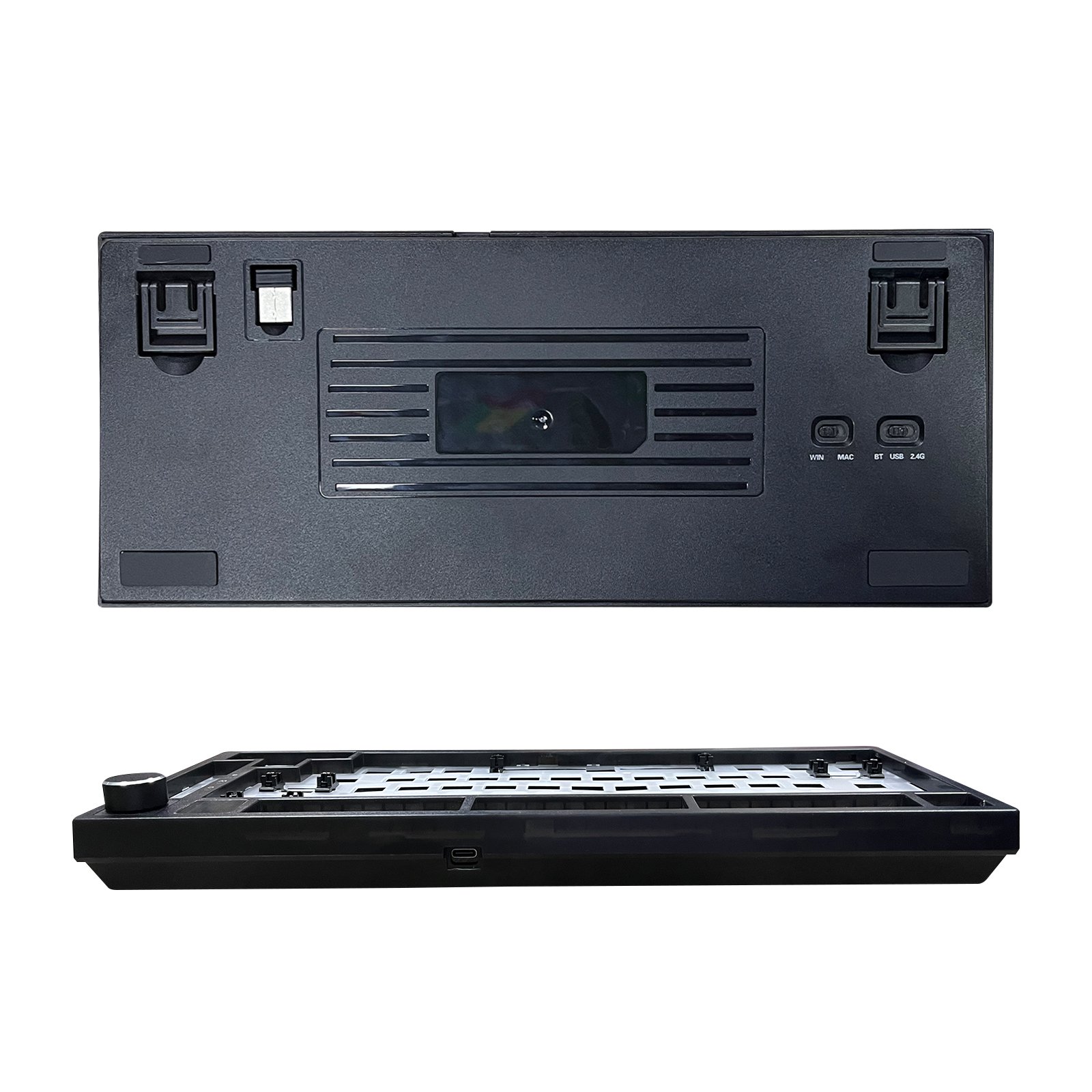 Gaming Keyboard Custom 81 Keys Keyboard Case, RGB Illuminated Thermal Inserts Custom Key Shafts, Keycaps